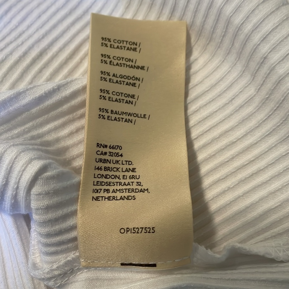 NWT Anthropologie The Zeda Ribbed One-Shoulder Tank Top Women’s 3X Plus White - Picture 8 of 8